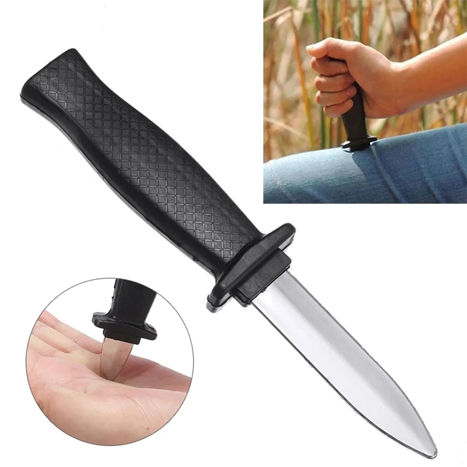 Retractable Fake Knife Prank Magic Prop Joke Trick Disappearing Blade USA Stock