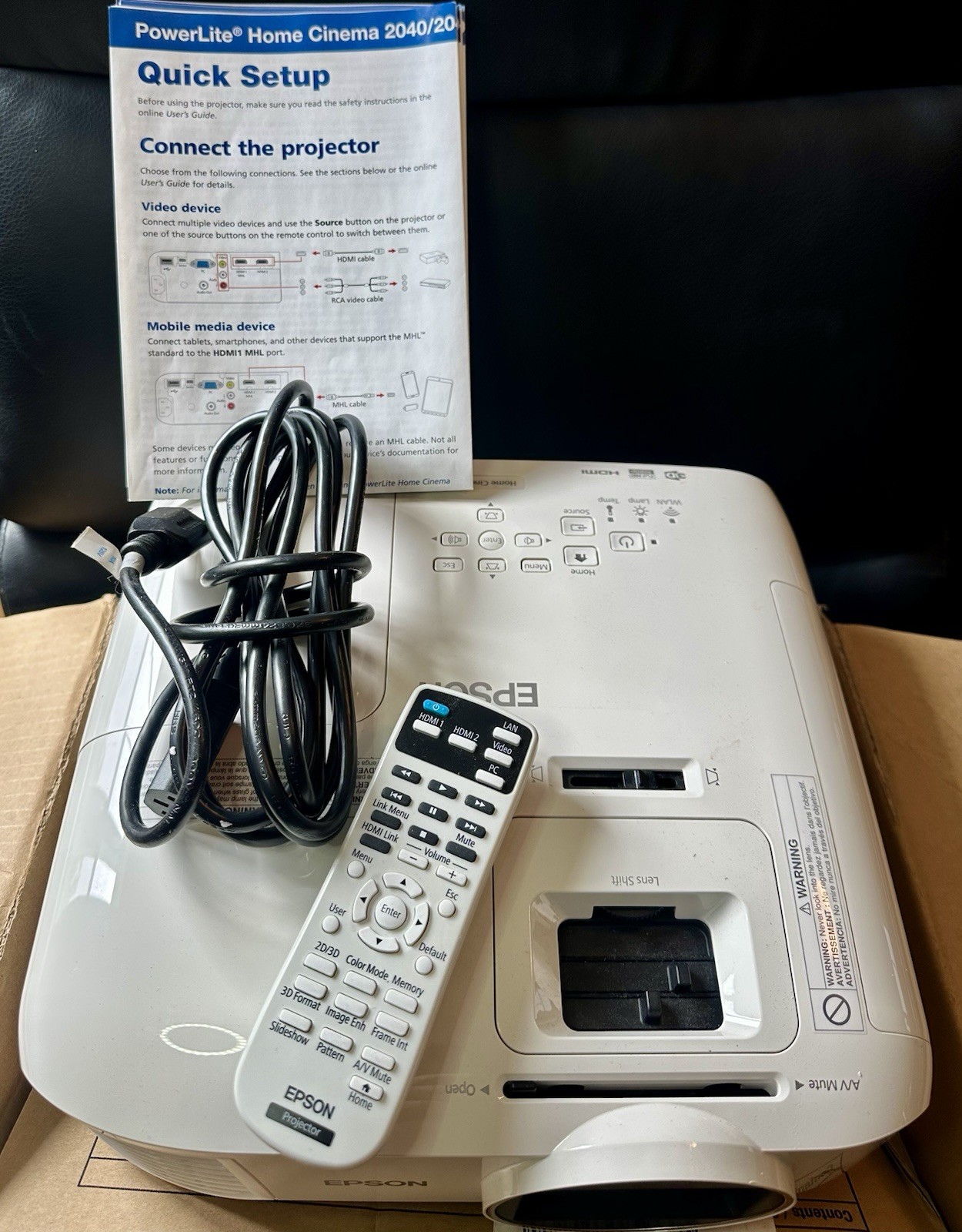 Epson PowerLite Home Cinema 2150  3D 1080p Wireless 3LCD Projector White