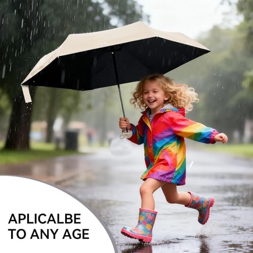 Mini Umbrella for Travel, Compact Folding Umbrella with Case, Lightweight