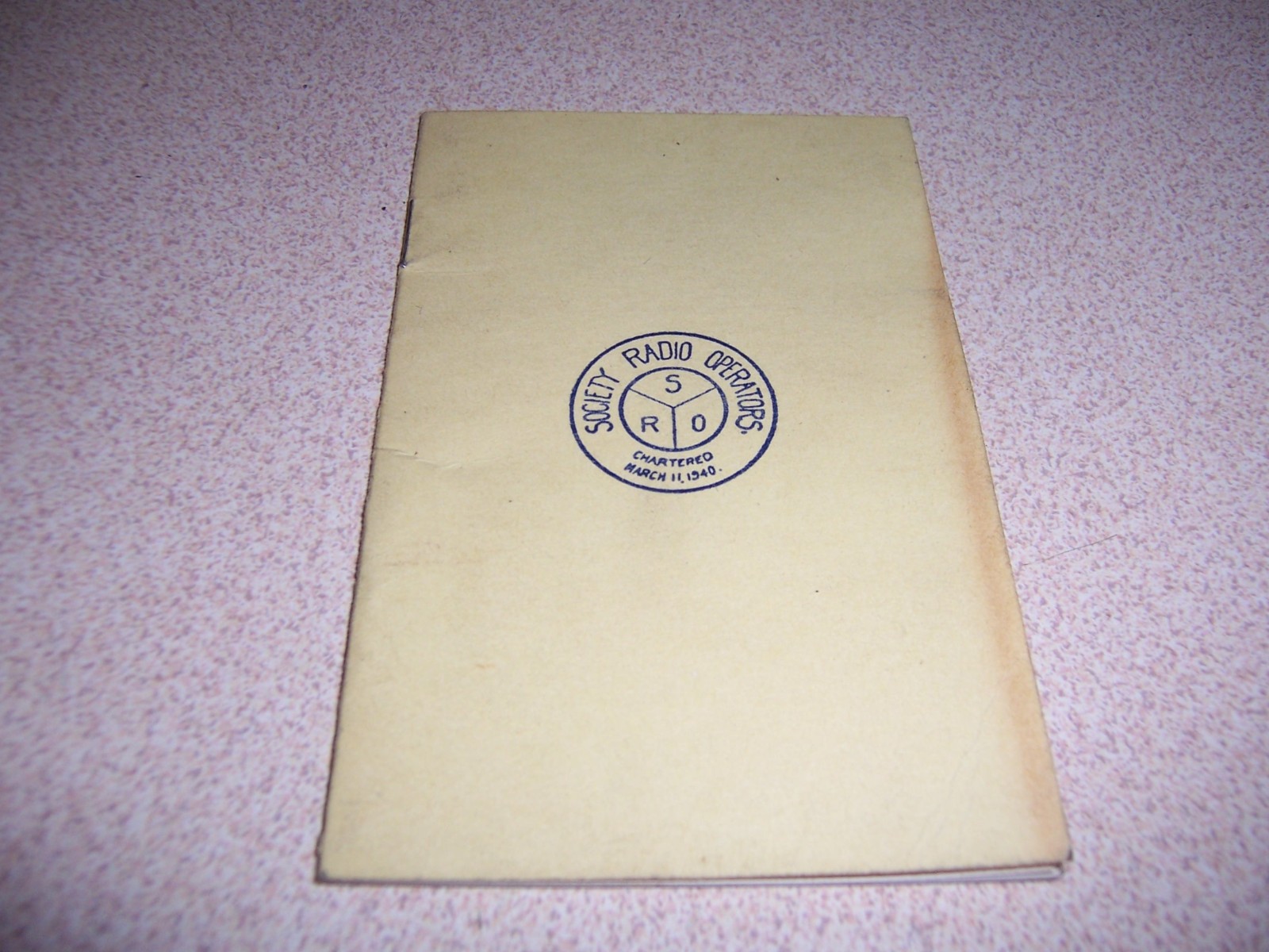 1942 SOCIETY RADIO OPERATORS BOOKLET - AMETEUR HAM RADIO