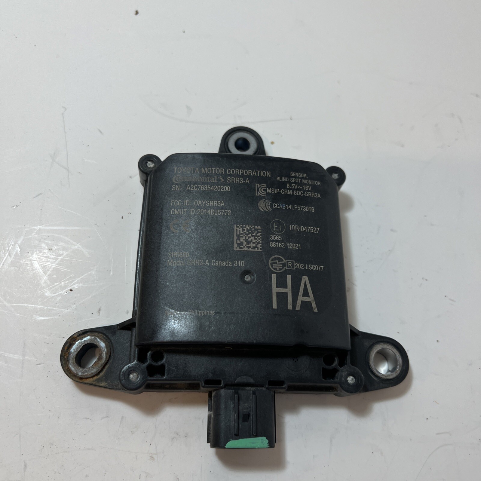 2019 TOYOTA COROLLA LH RH  SIDE BLIND SPOT MONITOR ASSEMBLY OEM 88162-12021