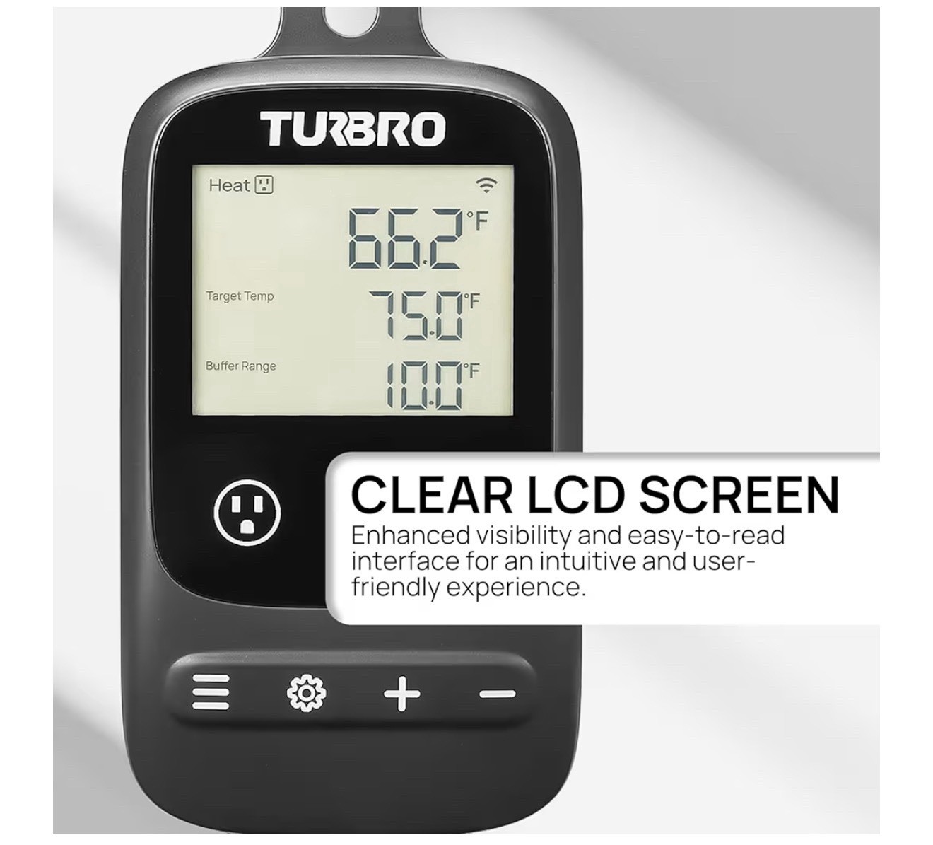 TURBRO Smart Temperature Controller Heating Cooling, WiFi-Enabled Thermostat