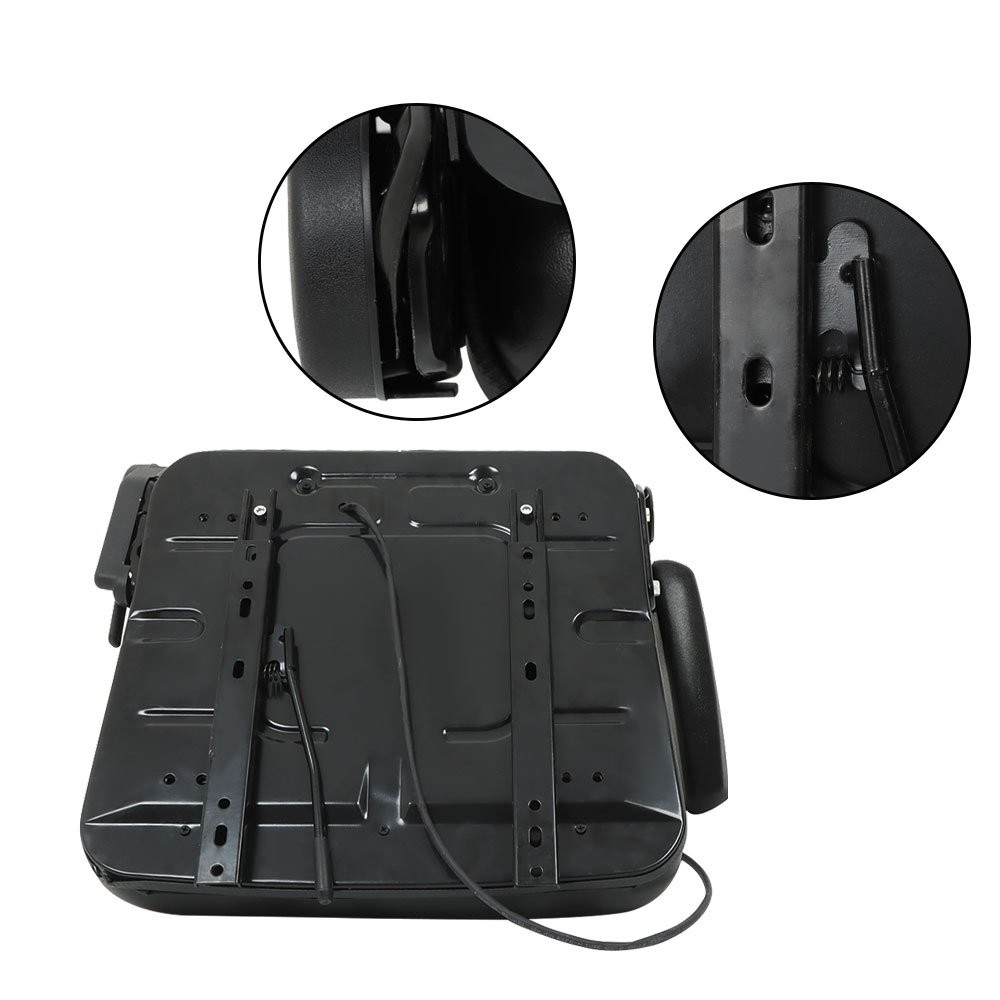 Universal Forklift Seat Fold Down Tractor Seat Adjustable Back & Armrest