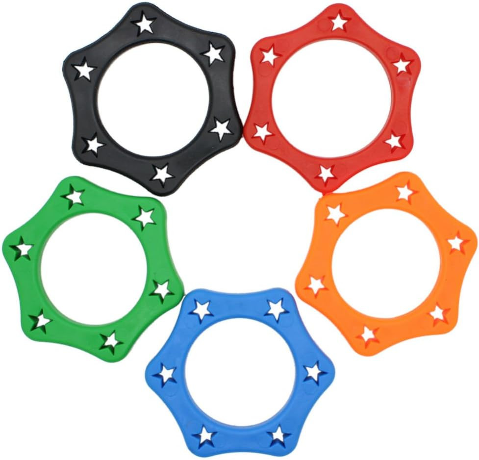 5 Pack Colorful Rubber Microphone Anti-Rolling Protection Rings for Handheld Mic