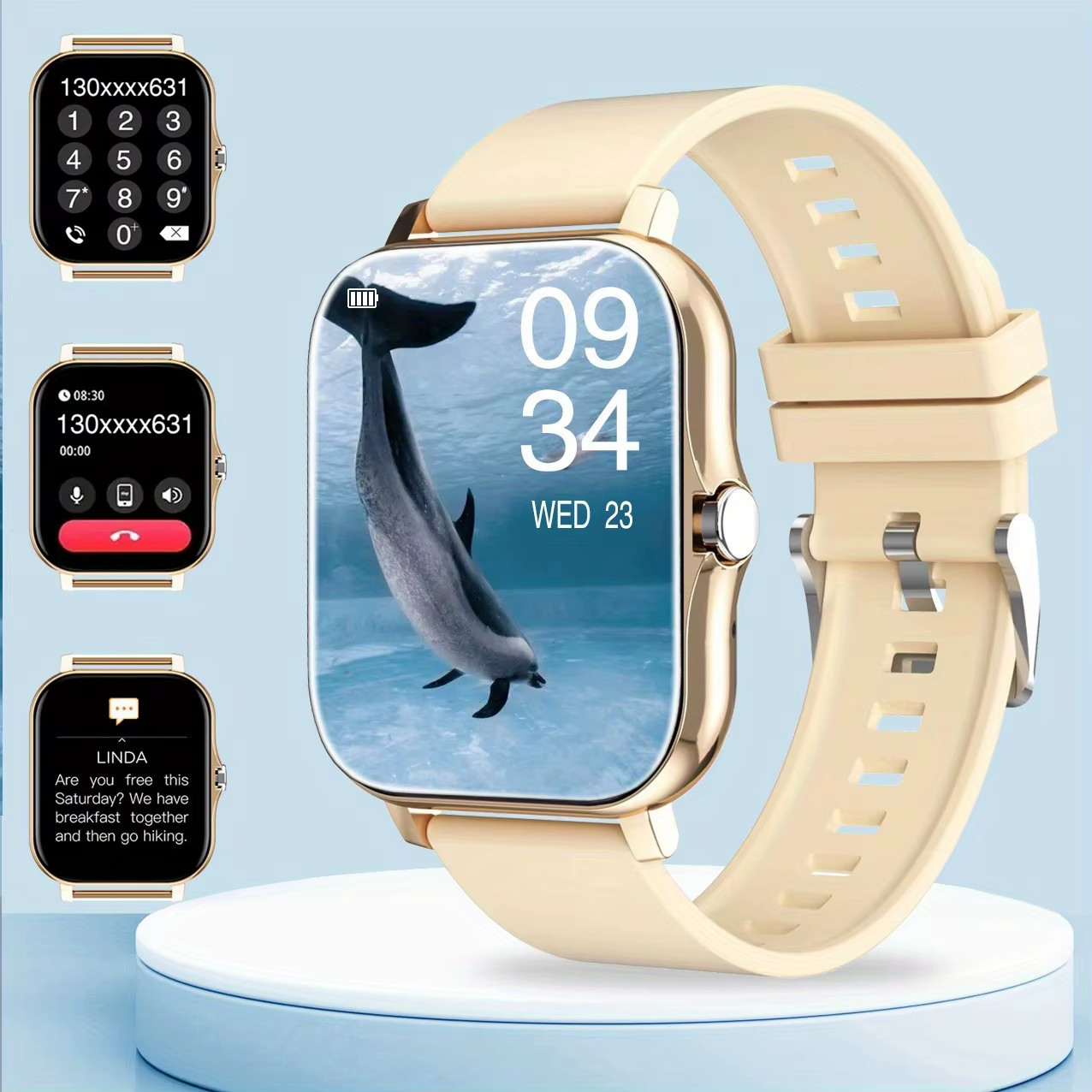 Exclusive 1PC Smart Watch Featuring Wireless Calling, Digital Display