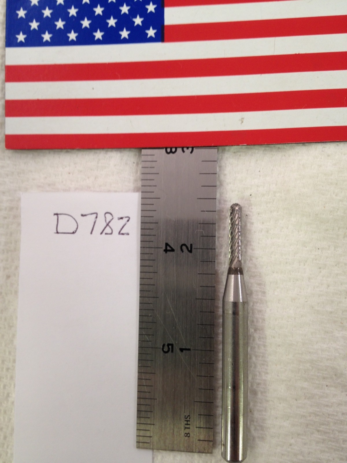 1 NEW FALCON / SGS 1/4" SHANK CARBIDE BURR SC-12 DOUBLE CUT 5/8" LOC (D782)