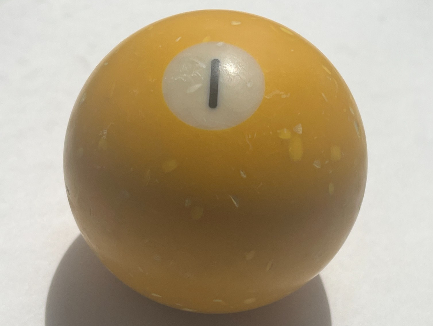 Vintage Soviet USSR American Pool Billiard Ball #1 Yellow Collectible