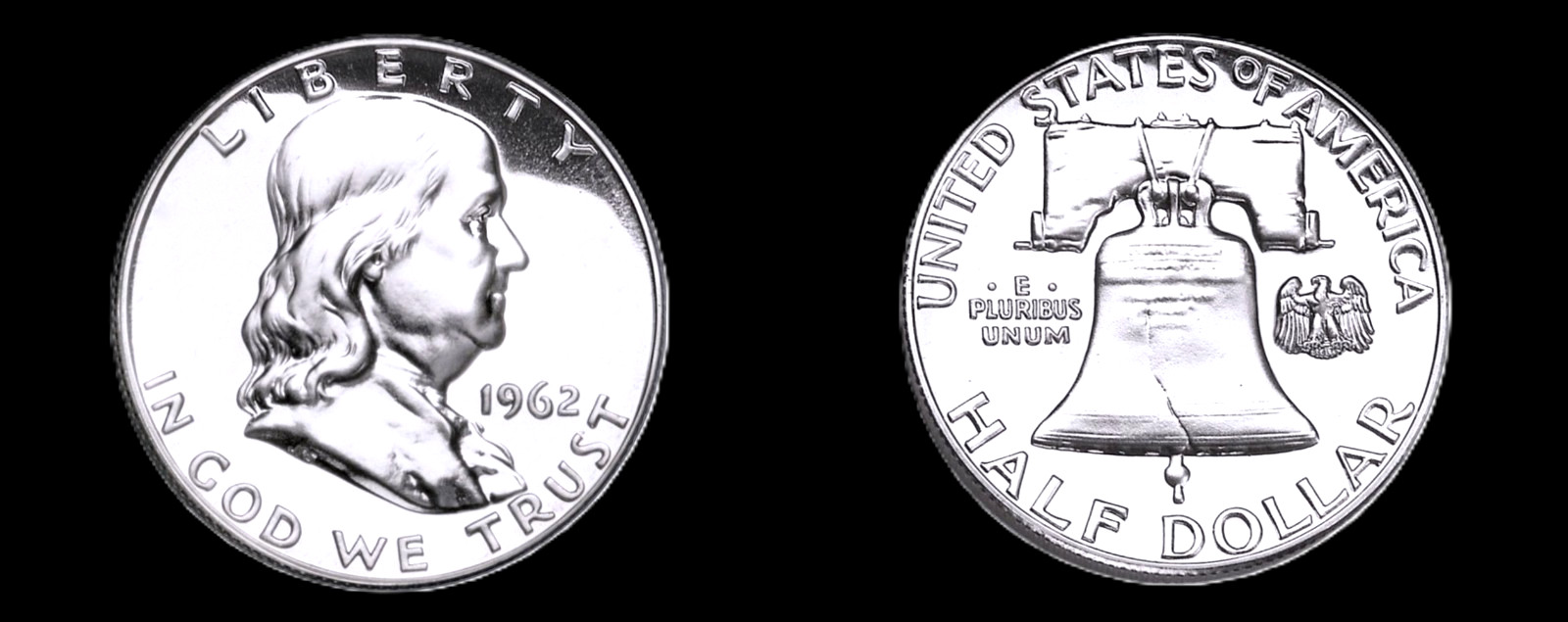 1962 GEM-PR++++ FRANKLIN PROOF SILVER HALF DOLLAR GEM-PR++++ ONE 50C COIN!