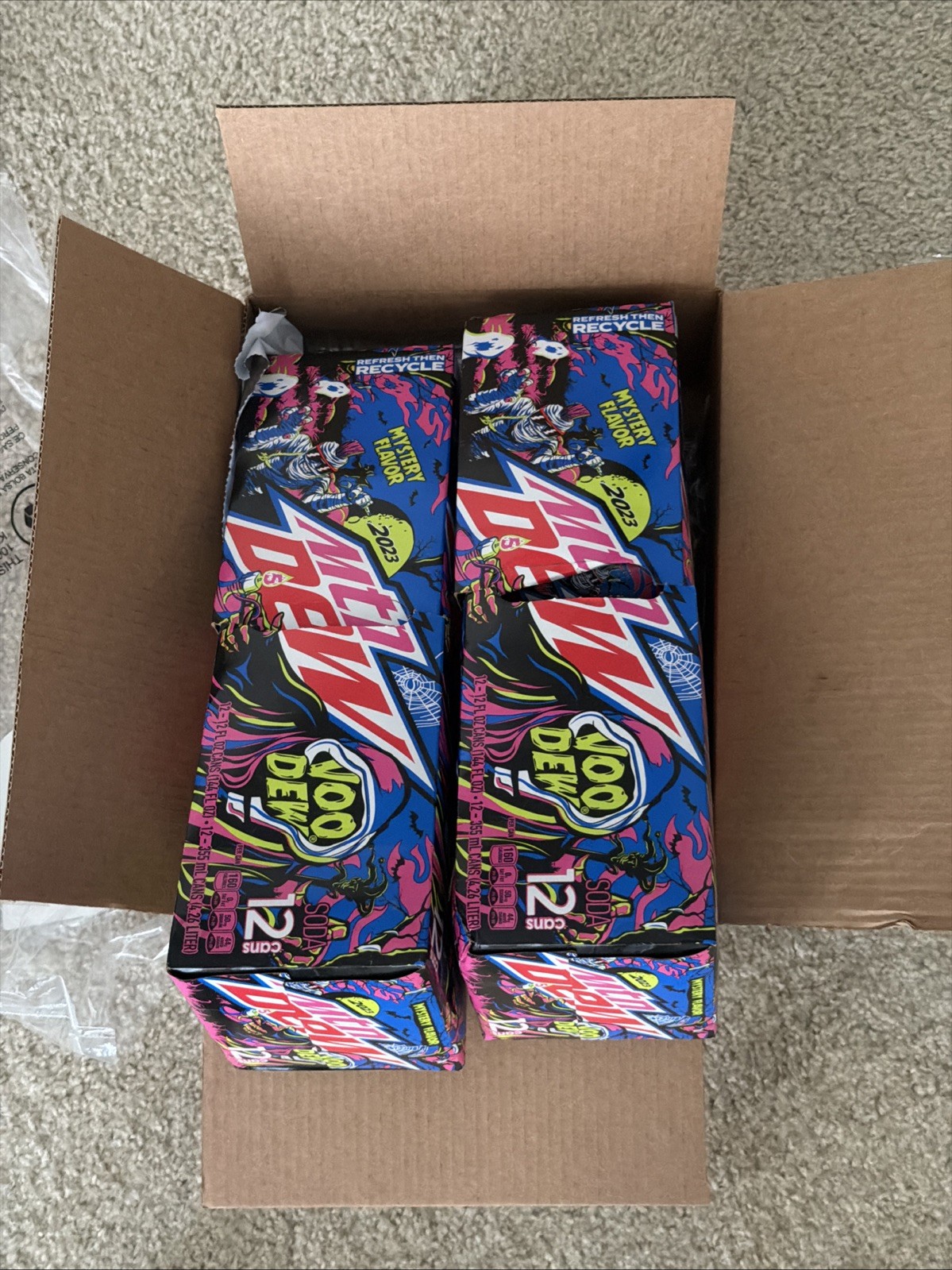 Mountain Dew Voodew Mystery Flavor Soda 12 Pack, 12 oz Cans, 2023