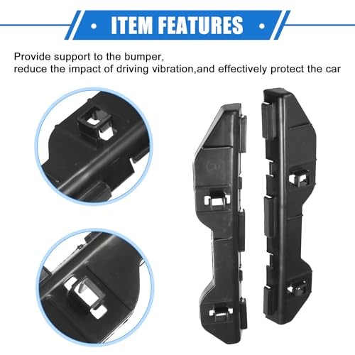 Rear Bumper Fender Bracket Pair 2003-2007 Support Durable Black Plastic Left &