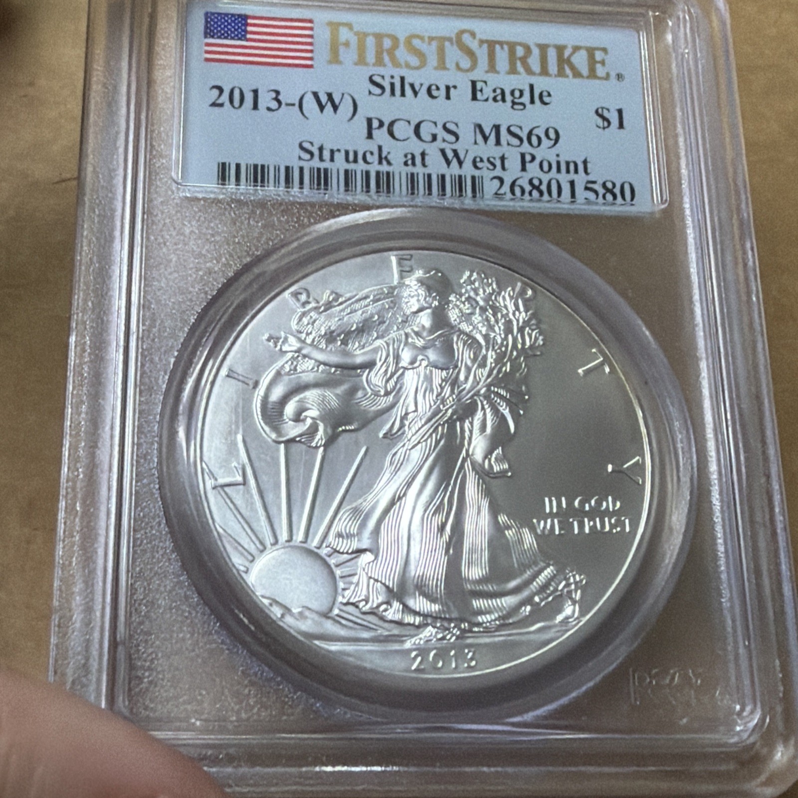 2013 (W) Silver Eagle PCGS MS69 First Strike At West Point Coins