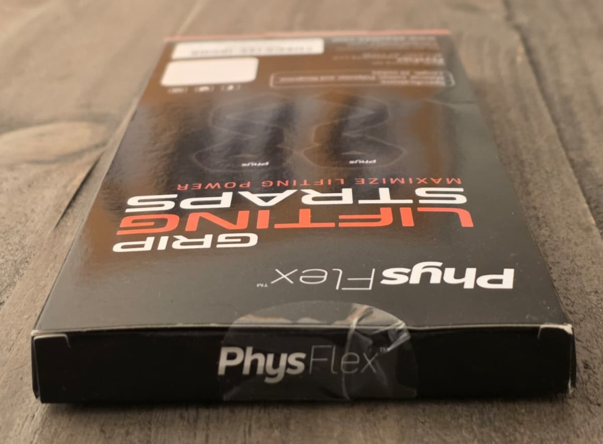 PhysFlex Grip Lifting Straps For Weightlifting & Strength Training Black 1 Pair