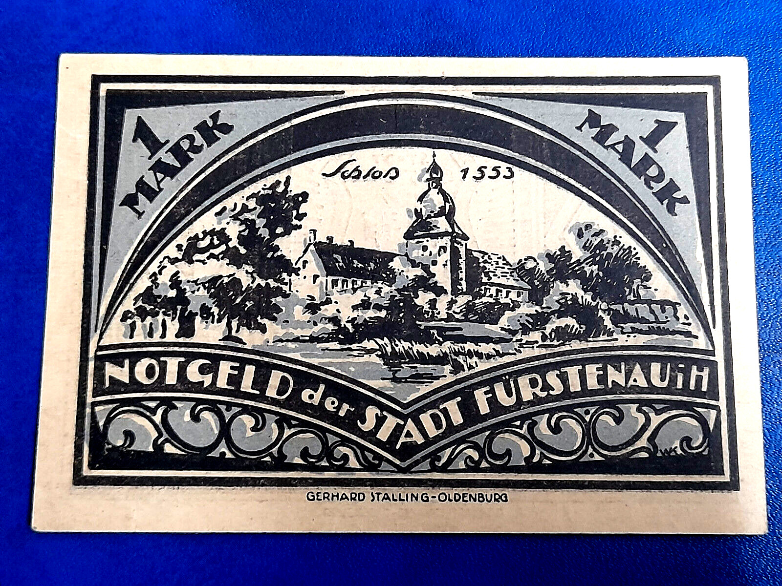 FÜRSTENAU NOTGELD 1 MARK 1921 EMERGENCY MONEY GERMANY BANKNOTE (30308)