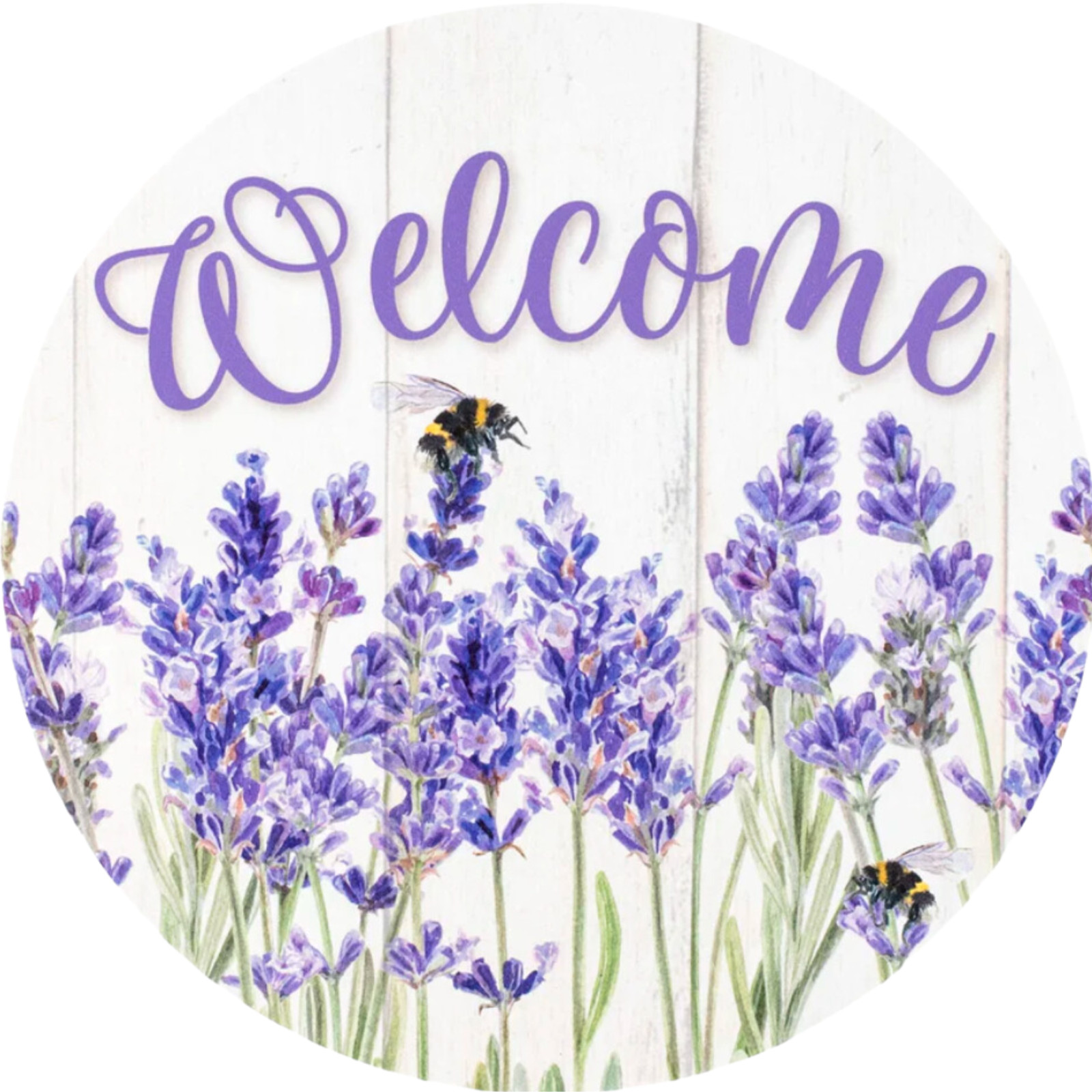 Welcome Lavender Spring Door Hanger or Sign