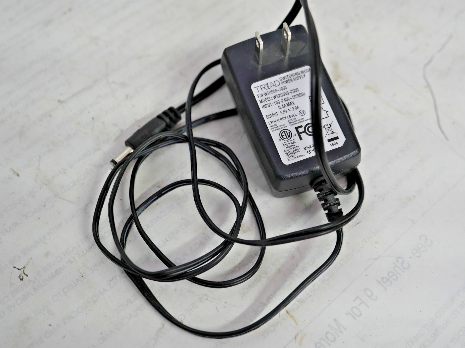 TEKMAR 485 POWER SUPPLY TRANSFORMER 5v.