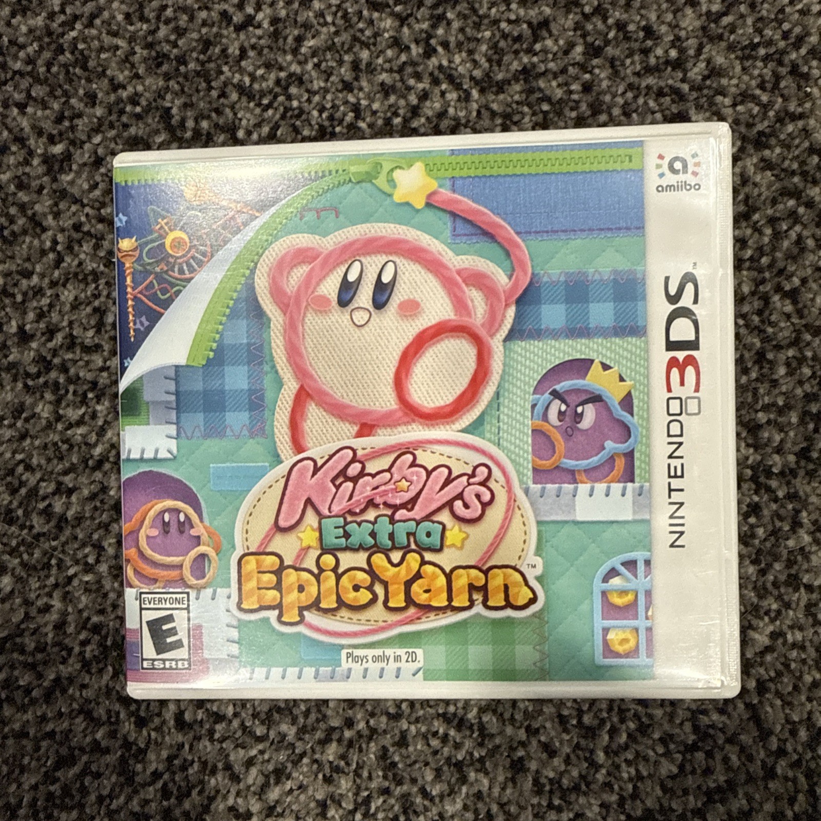 Kirby's Extra Epic Yarn (Nintendo 3DS) - CASE & MANUAL No Game!