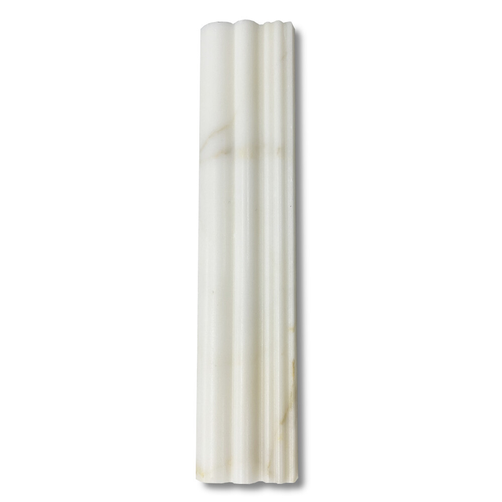 G14H Calacatta Gold Calcutta Marble 2-1/2x12 Chair Rail Trim Molding Honed