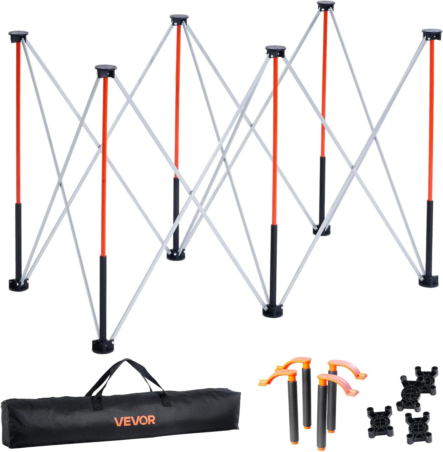 Portable Folding Workstand, 4.16 X 2.18 Ft Collapsible Workbench, 2500 Lbs Weigh