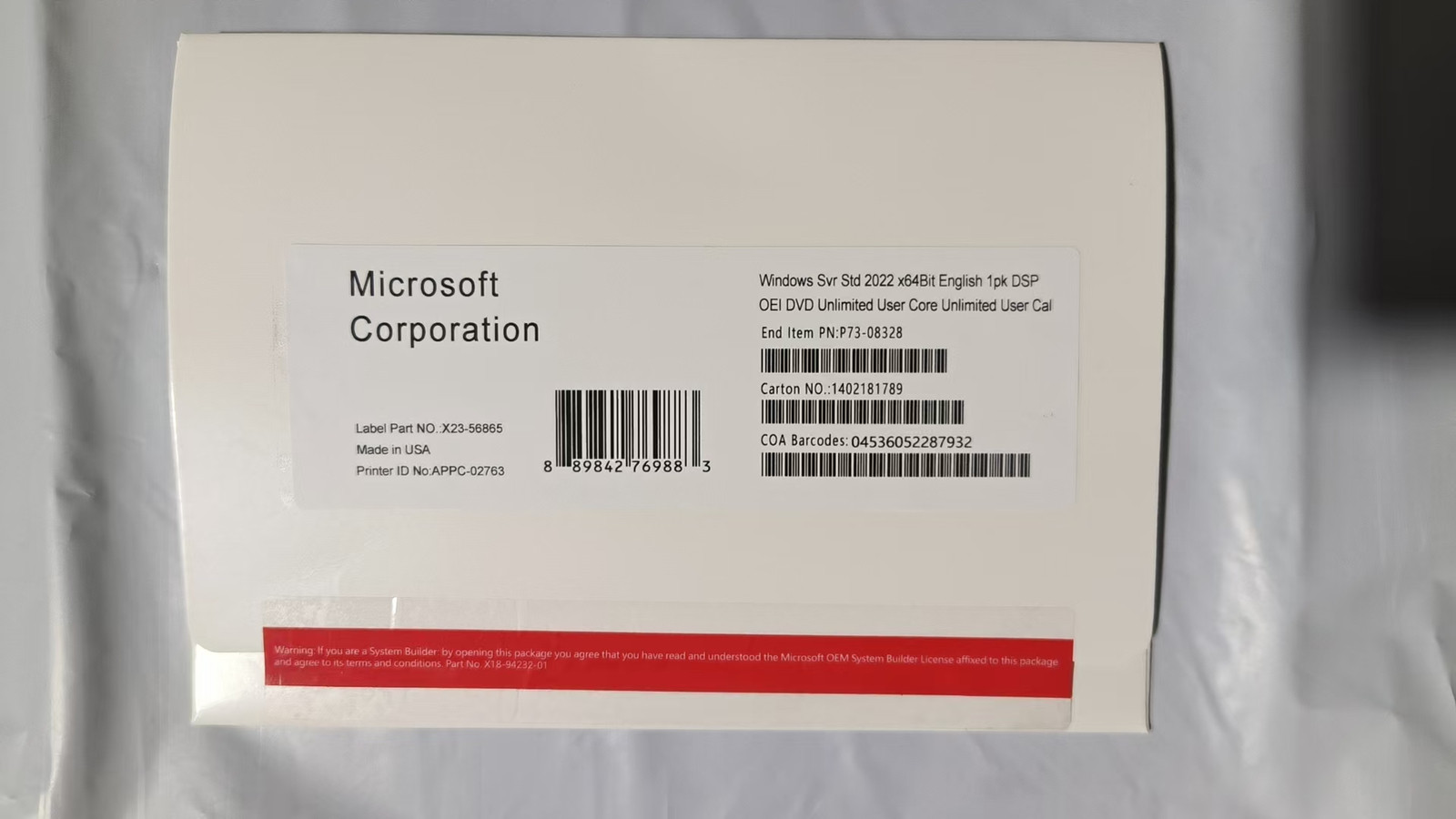 Windows Server 2022 Standard Unlimited Cores and Unlimited CALs License