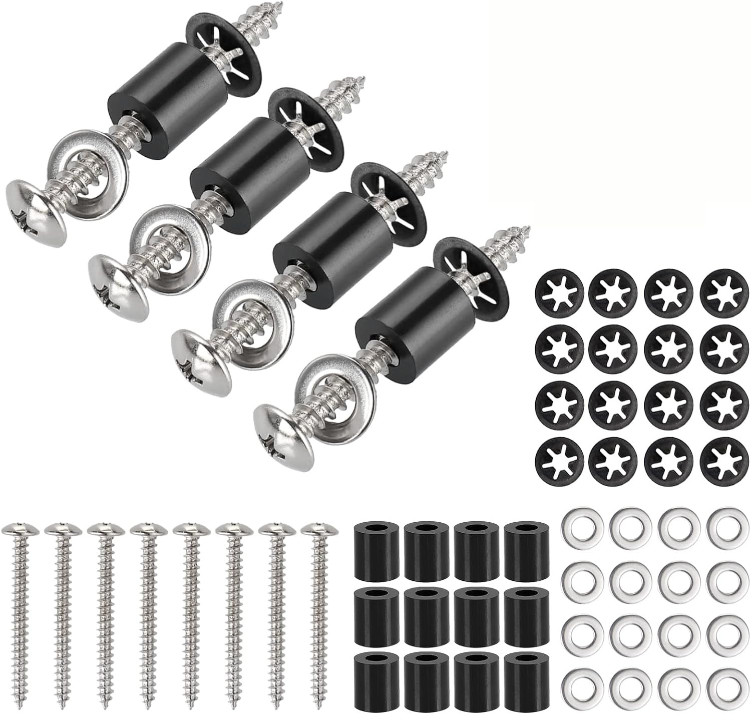43 Set (172Pcs) Pegboard Mounting Spacers and Screws Kit, Peg Boards Installatio