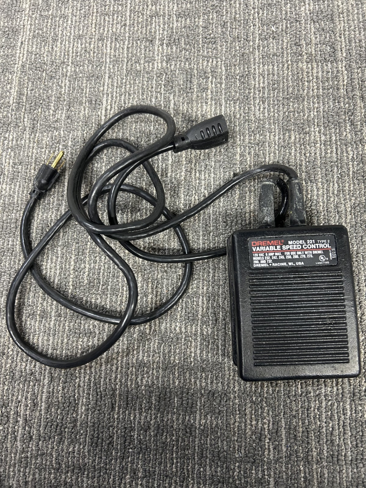Dremel Foot Operated Speed Control Switch Pedal Model 221