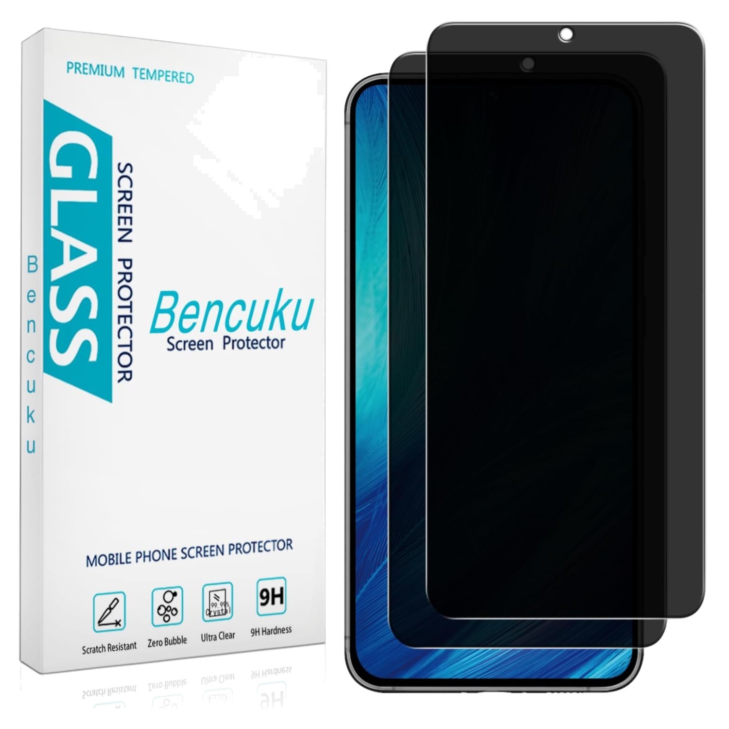 2 Pack Privacy Screen Protector for Samsung Galaxy S25 FE anti Spy Private Tempe