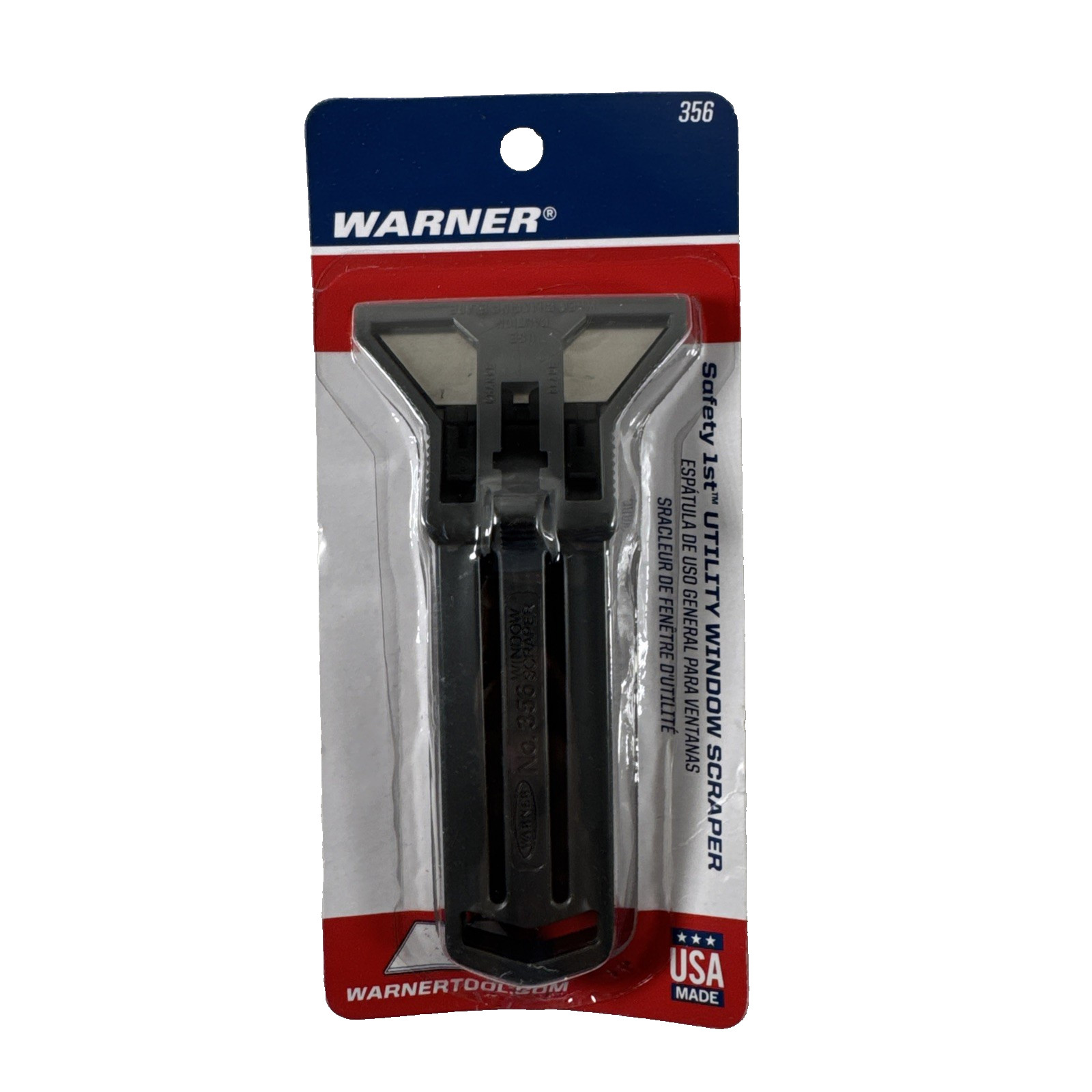 NOS SEALED Warner #356 Retractable WINDOW Scraper 2.25" Blade
