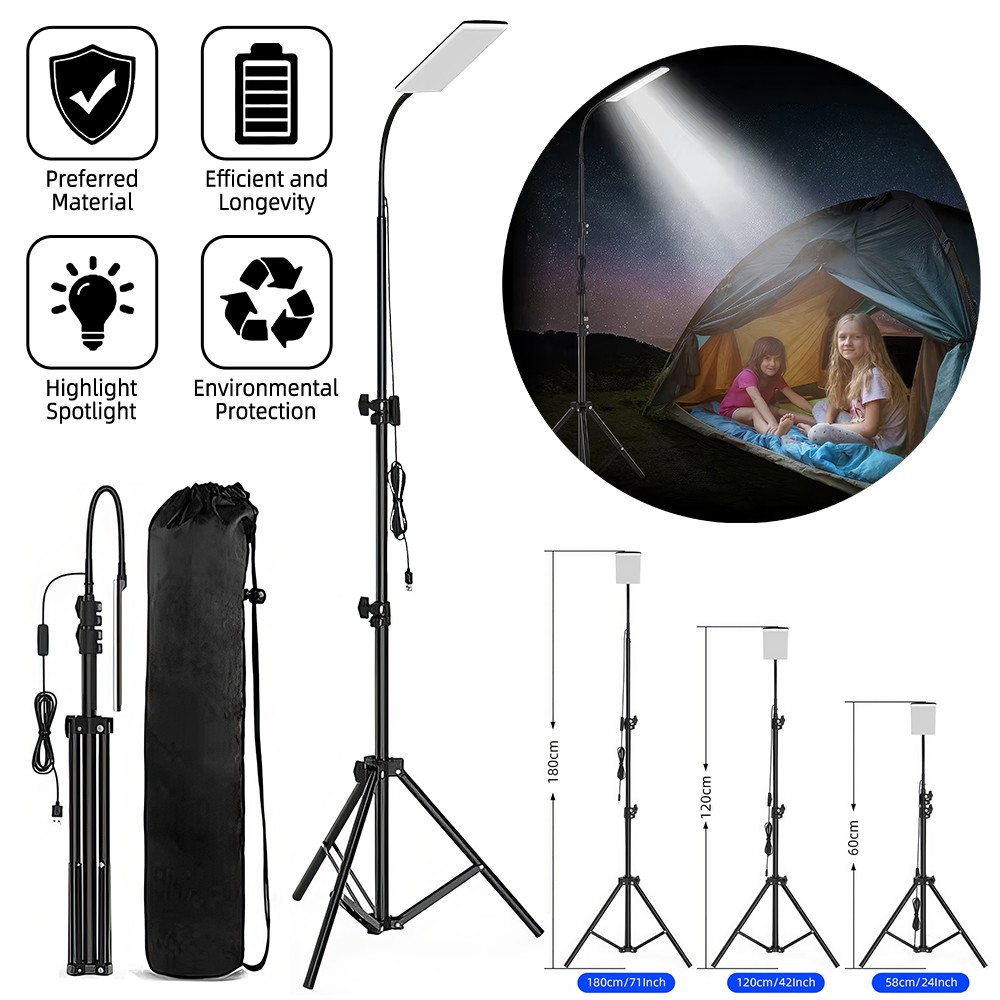 Outdoor Camping Light Super Bright LED Grill Light Work Light With Stand Tripod