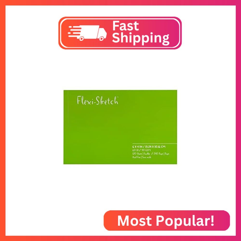 Flexi Sketch Blank Artist Journal, 4 x 6, Pear, 120 Sheets