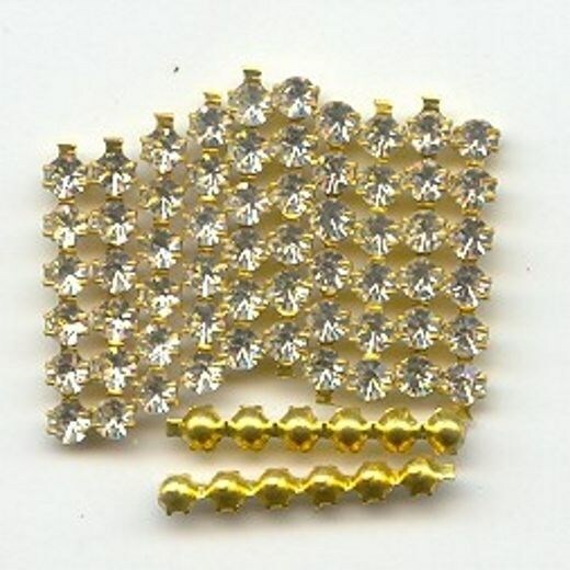 18 PIECES VINTAGE AUSTRIAN CRYSTAL RHINESTONE BRASS 22mm. BENDABLE BARS 206