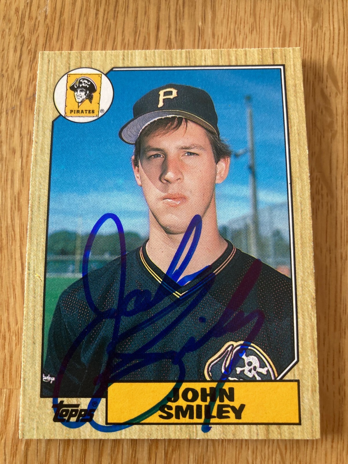Pittsburgh Pirates John Smiley signed 1987 Topps Card