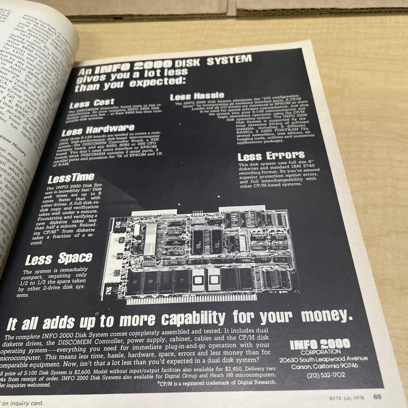 BYTE THE SMALL SYSTEMS JOURNAL MAGAZINE JULY 1978 VOL. 3 NO. 7