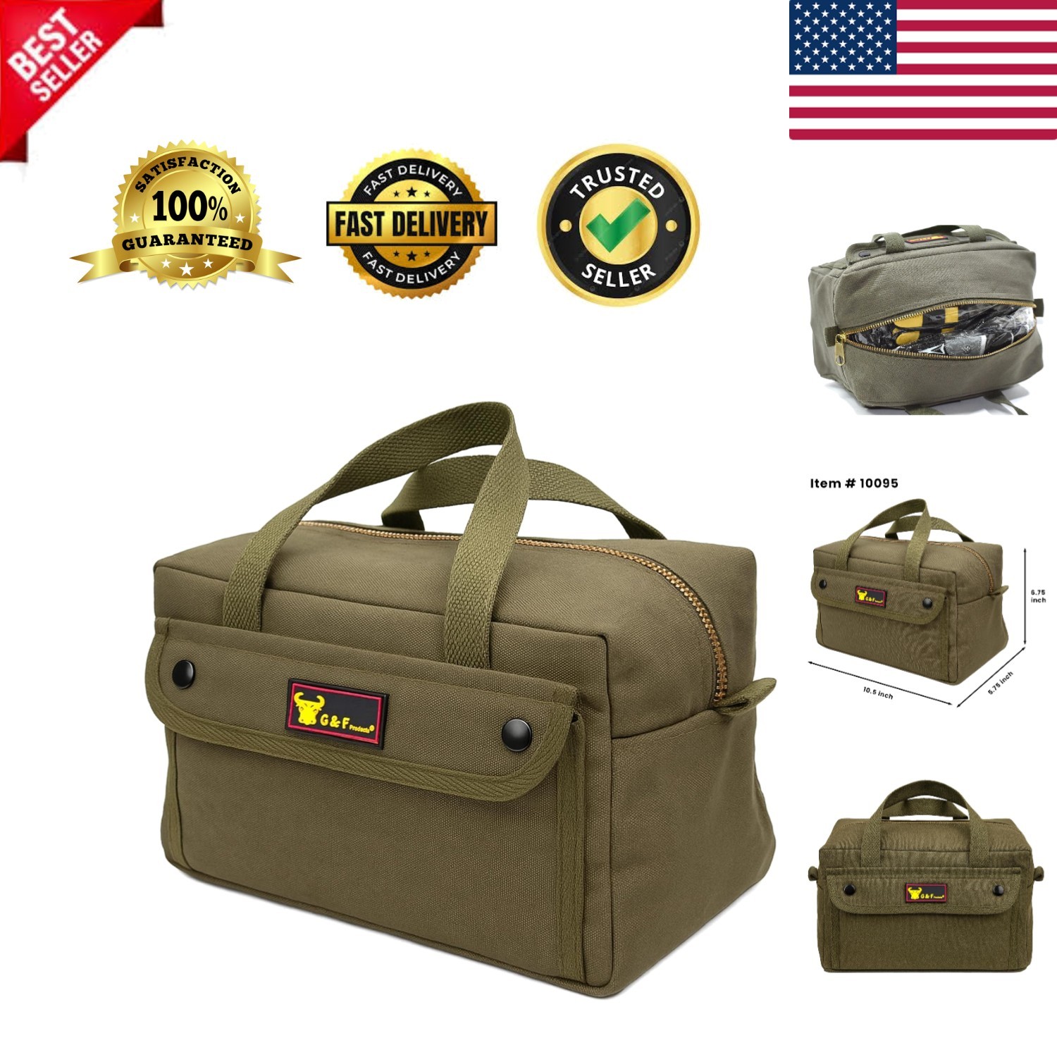 Compact All-Purpose Military Duffle Bag - Water-Resistant & Organized Storage