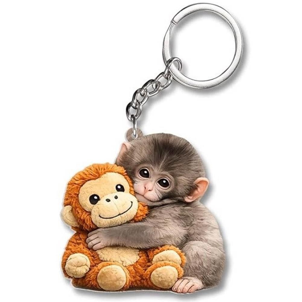 Protect Punch The Monkey Keychain, for Backpack Purse Car Keys Gift US