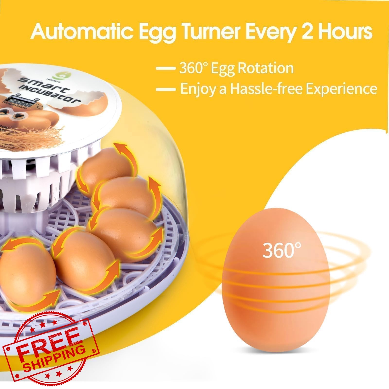 ZEMIRO CHARGE 12-Egg White Incubator
