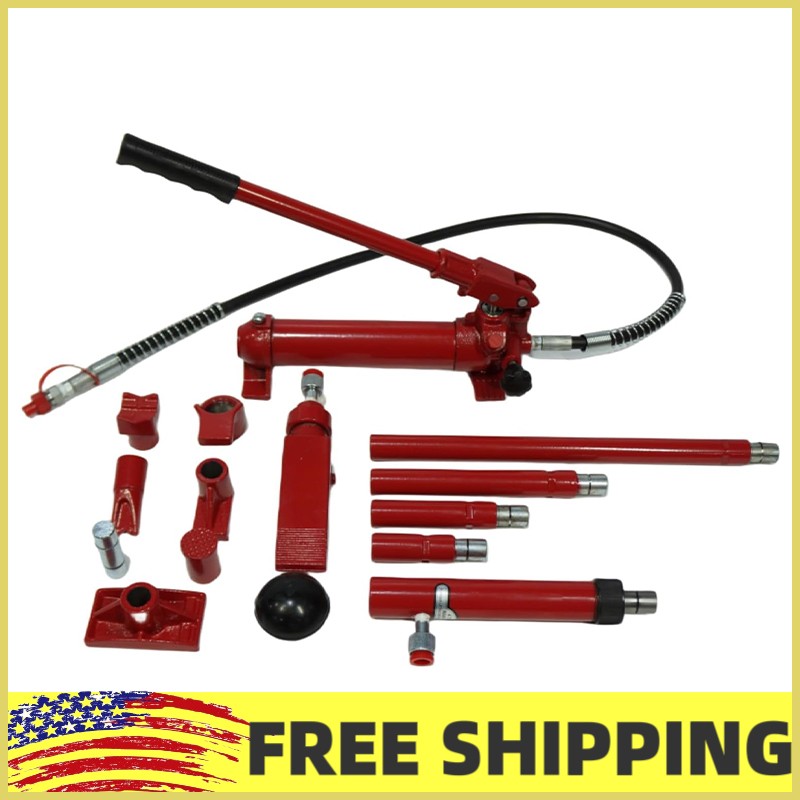 ⭐10 Ton Porta Power Kit,20000 Lbs Capacity Hydraulic Ram Auto Body Frame Repair