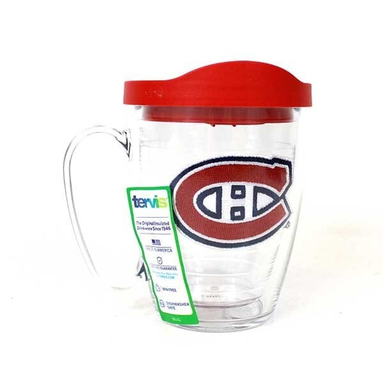 Montreal Canadiens Coffee Mug 14oz Clear Travel Tumbler Tervis NHL Official