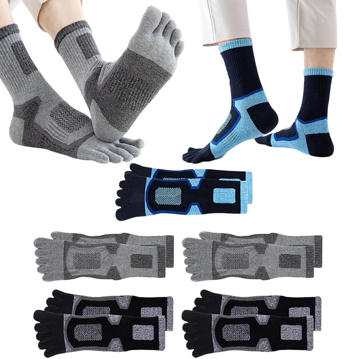 5 Pairs Cotton Five Toe Socks Outdoor Sports Anti Blister Size 39-44