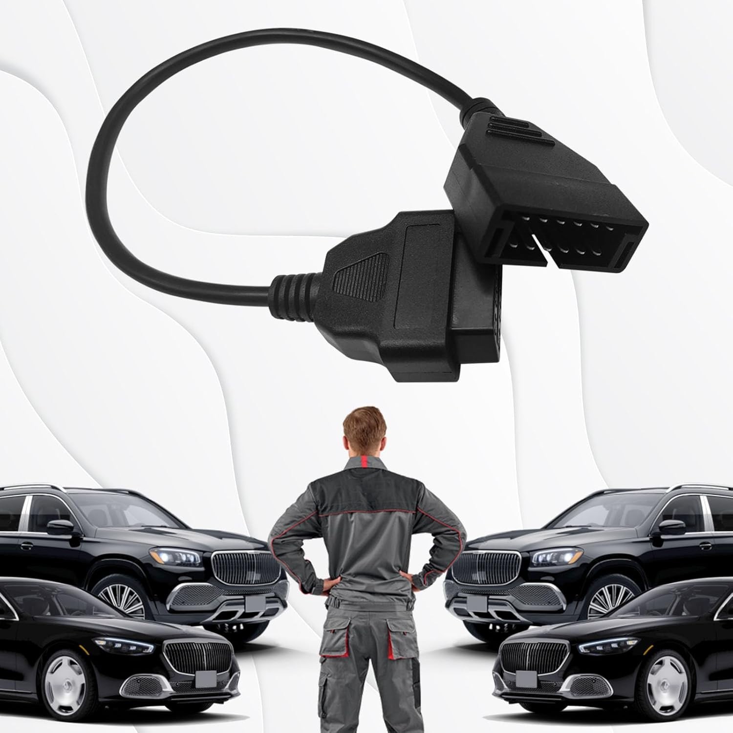OBD1 Scanner, OBD1 to OBD2 GM Adapter, OBD 1 Scanner Cable Code Reader OBD1 12 P