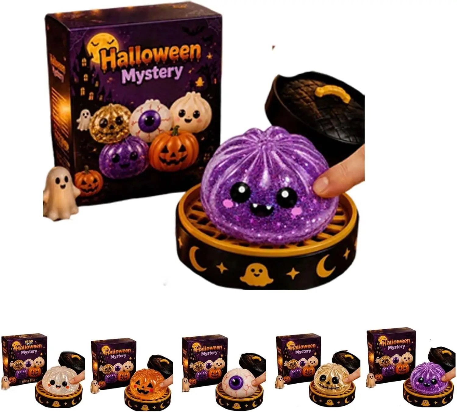 Fun Halloween Ghost Dumpling Squishy Slow Rising Stress Toy TL