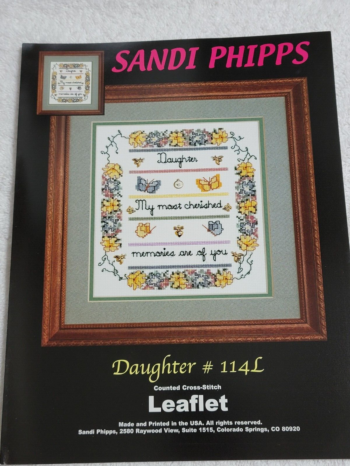 8 NEW ASSORTED SANDI PHIPPS COUNTED CROSS STITCH PATTERN LEAFLETS NEEDLEWORK