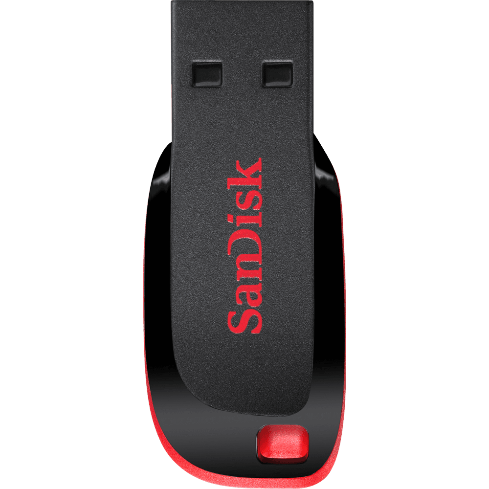 SanDisk 128GB USB 2.0 Flash Drive Cruzer Blade Small Tiny Storage Red Black Mac