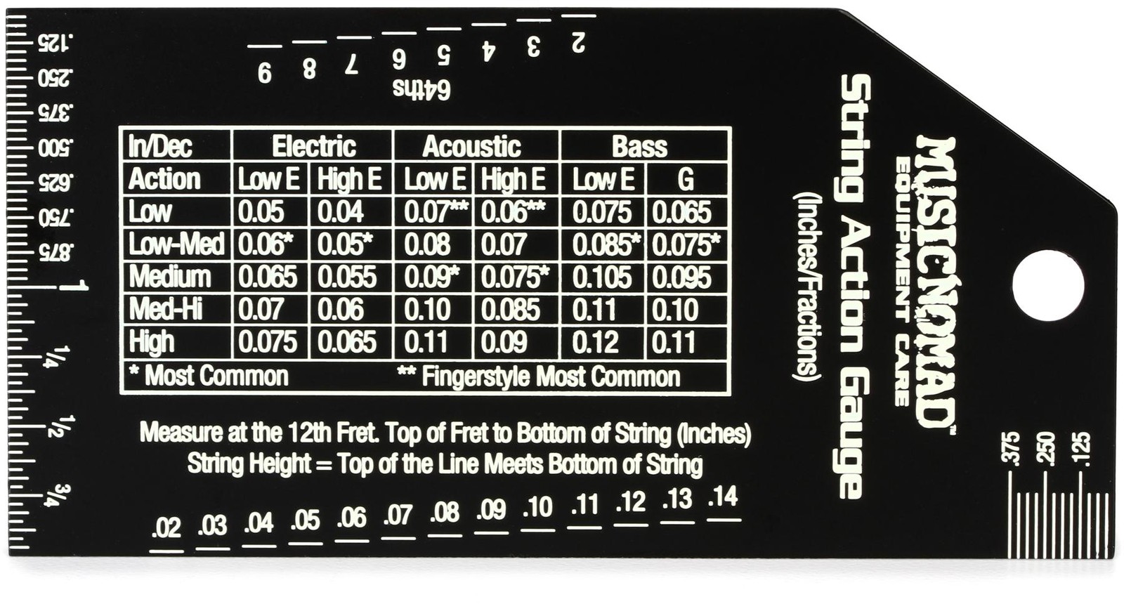 MusicNomad MN602 Precision String Action Gauge (3-pack) Bundle