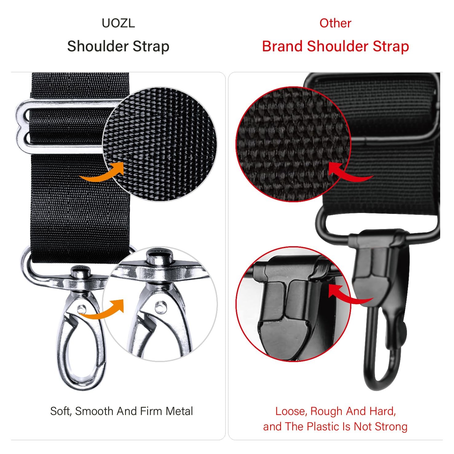 59 Inch Shoulder Straps, Soft with Ultra-Thick Fixed Shoulder Pad, Two Way In...