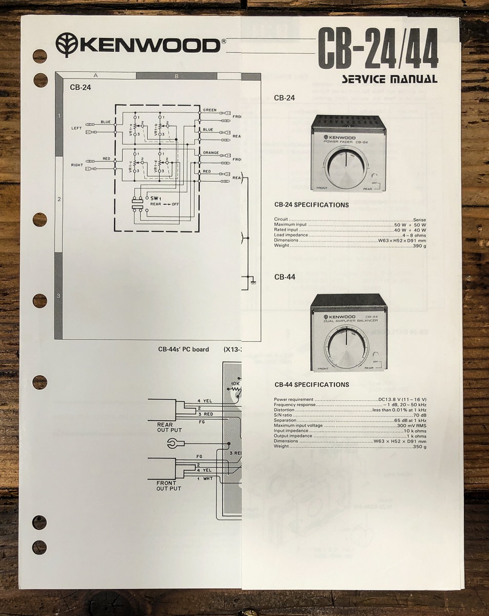 Kenwood CB-24 CB-44 Amp Balancer Service Manual *Original*