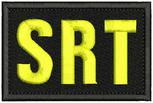 SRT EMBROIDERY PATCH 2 1/2X4'' VELCR@ ON BACK