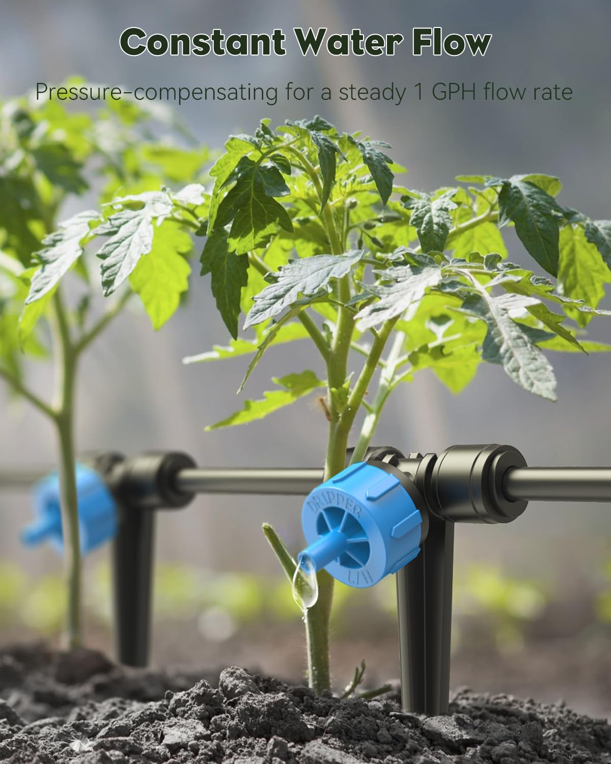 Drip Irrigation Kit, Quick-Connect 100 Ft. Drip Irrigation System with 1/4" Tubi