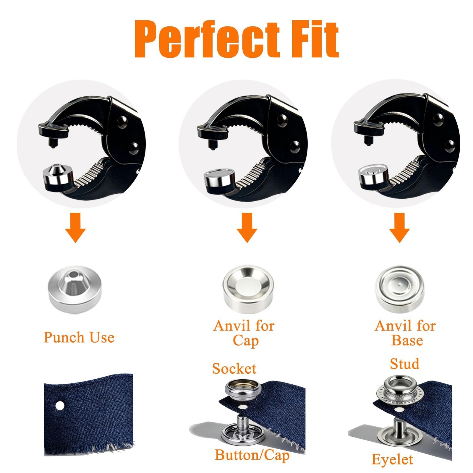 385 PCS Snap Fastener Tool Kit with Snap Buttons for Fabric, Boat Cover, Canv...