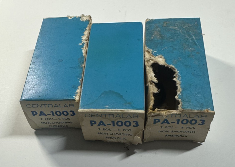 (3)  CENTRALAB PA-1003 MINITURE ROTARY SWITCH 2 POL- 5 POS
