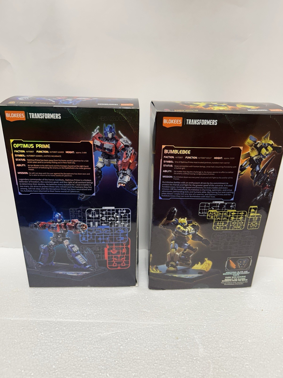 Blokees Transformers Classic Class OPTIMUS PRIME And BUMBLEBEE Model Kits NIB